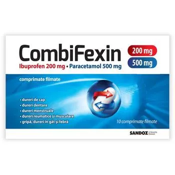 Combifexin 200mg/500mg, 10 comprimate, Sandoz