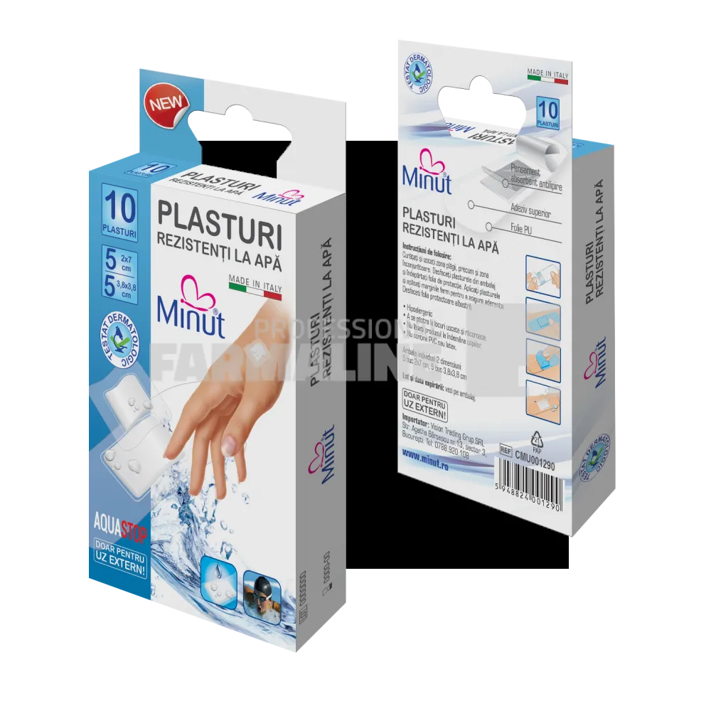 Minut Plasturi rezistenti la apa 10 bucati