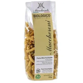 Paste cu legume fara gluten Maccheroni Bio, 250g, Marchesato