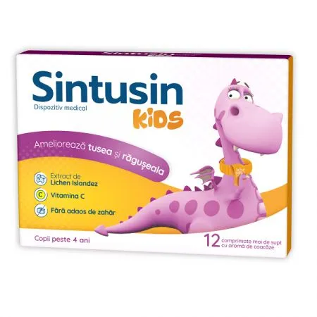 Sintusin Kids, 12 comprimate de supt, Zdrovit