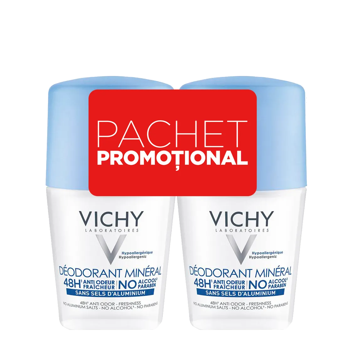 VICHY Deo Roll-on bipack Mineral 48h  x 50ml