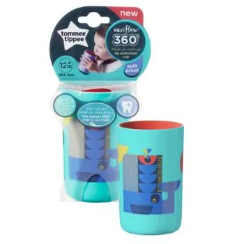 Cana 360 Beaker 12 luni+ Balenuta, 250ml, Tommee Tippee