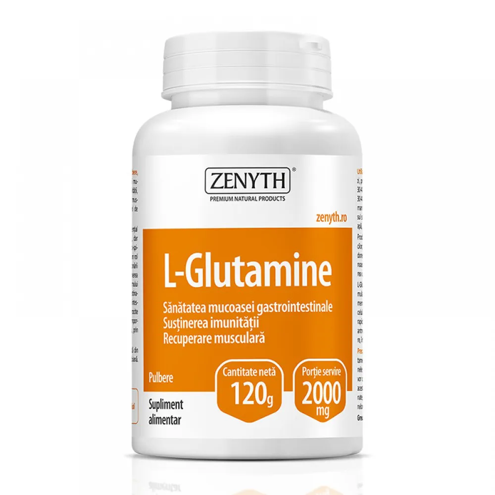 L-Glutamine 120 grame, Zenyth Pharmaceuticals