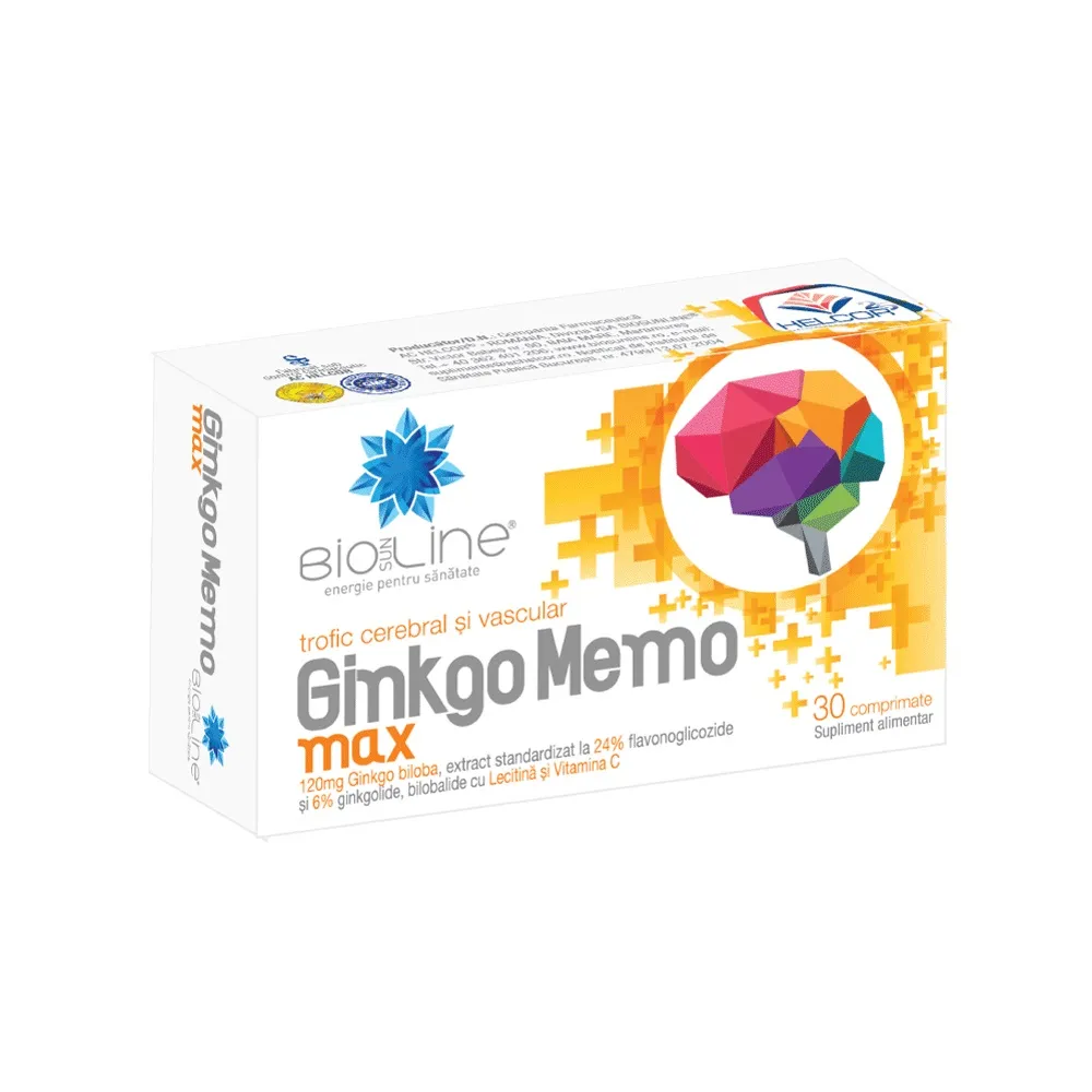 Ginkgo Memo Max, 30 comprimate, Helcor