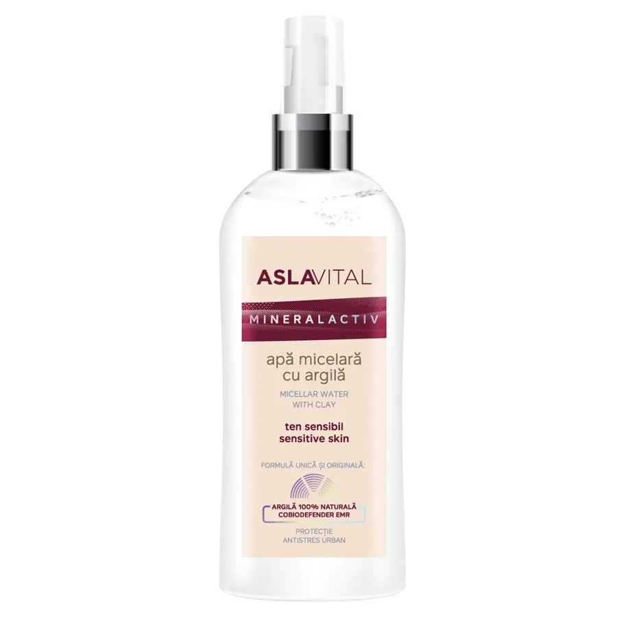 Apa micelara cu argila Mineralactiv, 150 ml, Aslavital 148