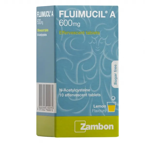Fluimucil 600, 10 comprimate efervescente,