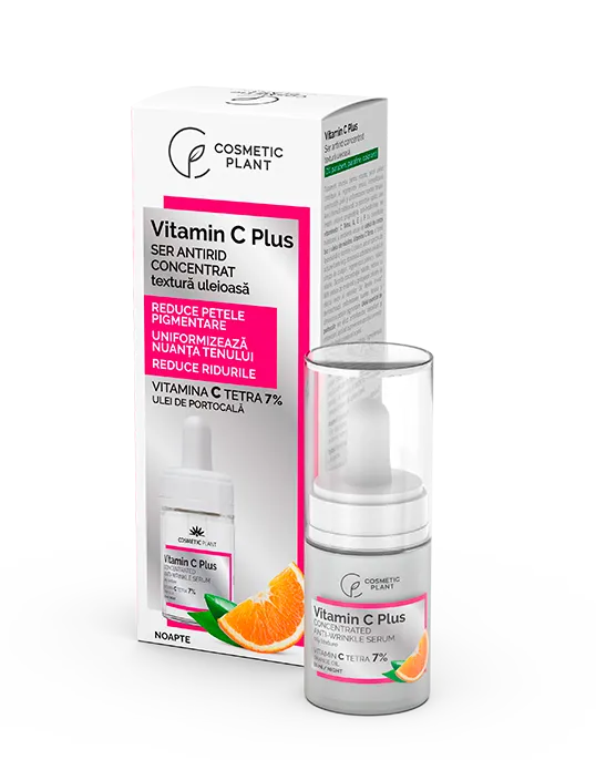 Ser antirid concentrat pentru noapte Vitamin C Plus, 15 ml, Cosmetic Plant