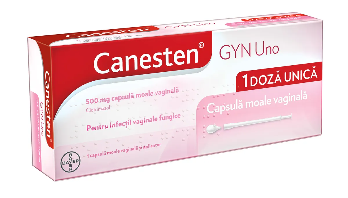 Canesten Gyn Uno 500mg x 1 capsula moale vaginala