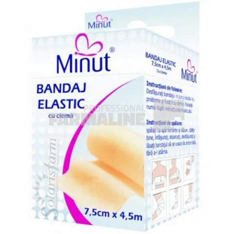 Minut Bandaj Elastic cu clema 7,5 cm x 4,5 m