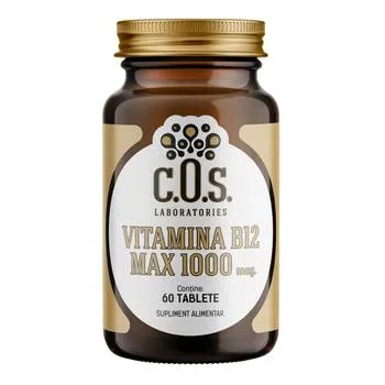 Vitamina B12 MAX 1000mcg, 60 tablete, COS Laboratories