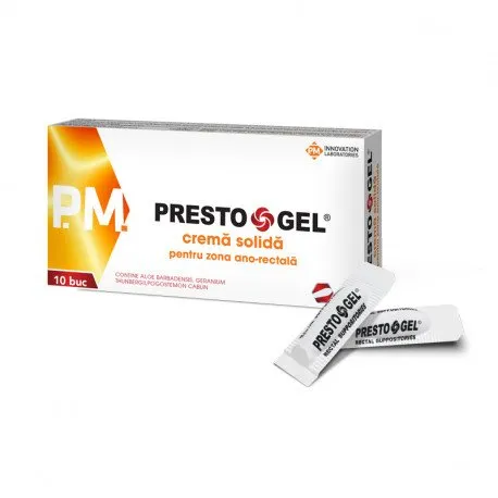Prestogel crema solida, supozitoare, 10 bucati
