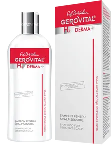Sampon pentru scalp sensibil H3 Derma+, 200 ml, Gerovital 394