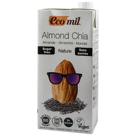 Lapte Bio Bautura neindulcita migdale si chia x 1l (Ecomil)