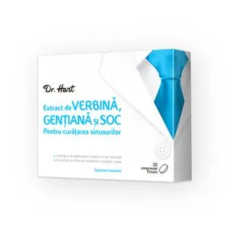 Dr.Hart Extract de Verbina Gentiana si Soc, 30 comprimate filmate