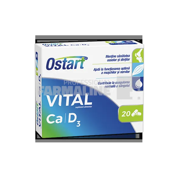 Ostart Vital Ca + D3 20 comprimate