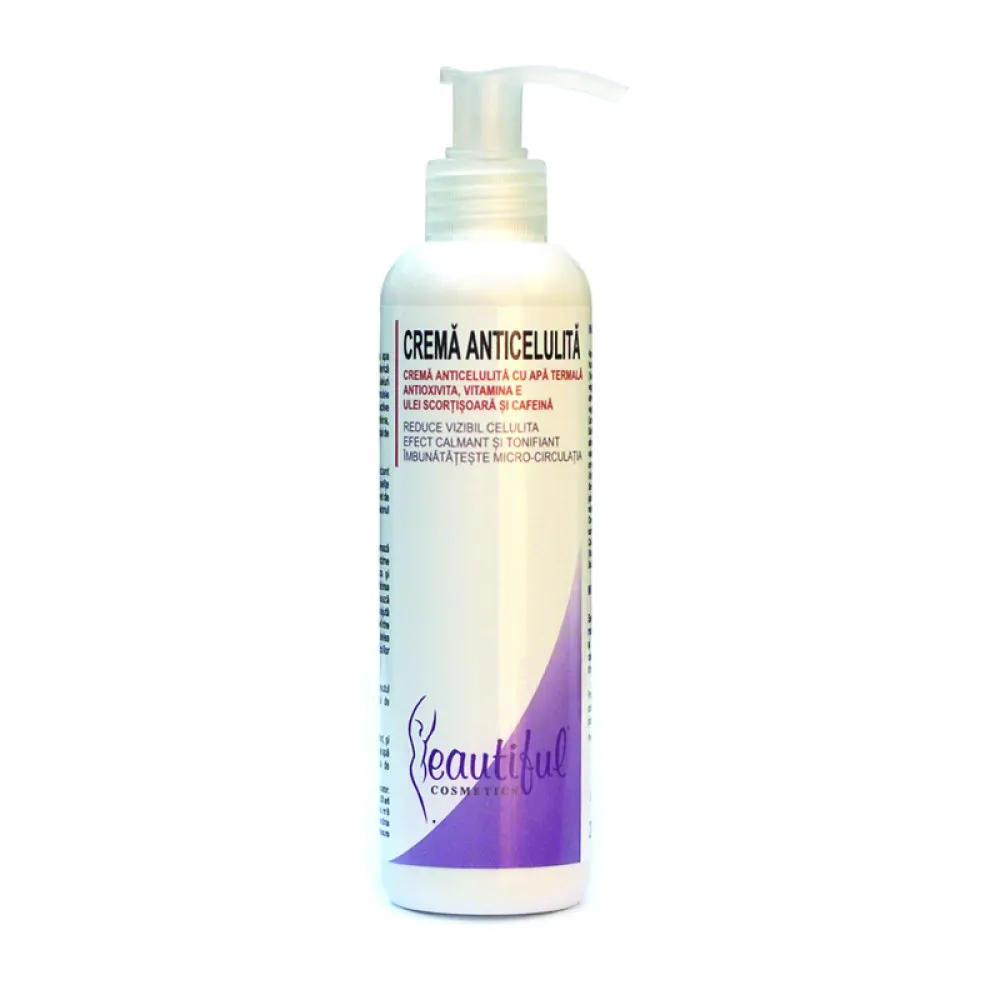 Crema anticelulitica cu Antioxivita, cafea si scortisoara (200 ml), Beautiful Cosmetics