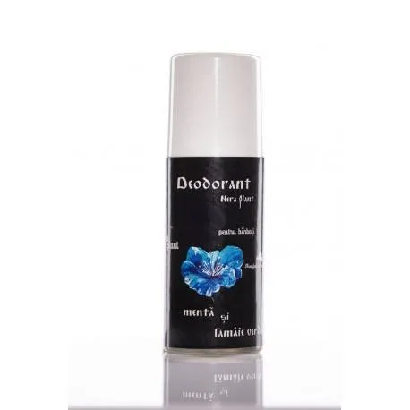 Bio Nera Plant, Deodorant (Roll-On) cu menta si lamaie pentru barbati, 50 ml