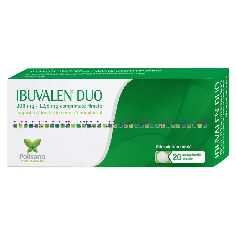 IBUVALEN DUO 200MG/12.8MG X 20 COMPRIMATE FILMATE