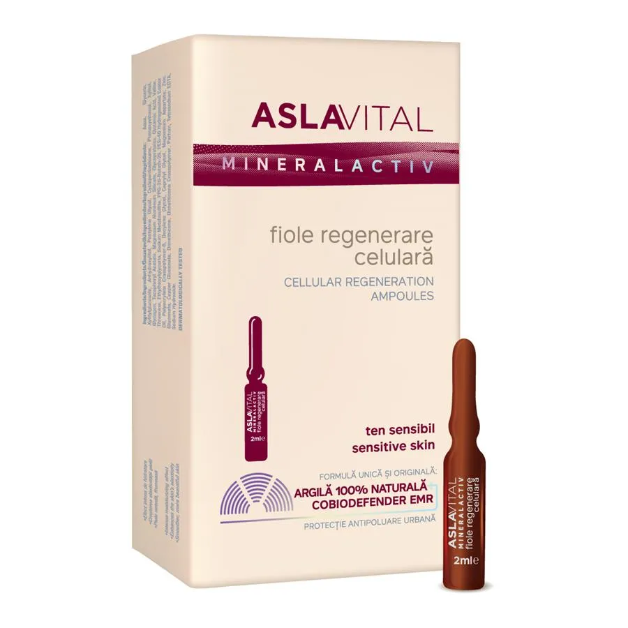 Fiole regenerare celulara Mineralactiv, 7 fiole, Aslavital 155