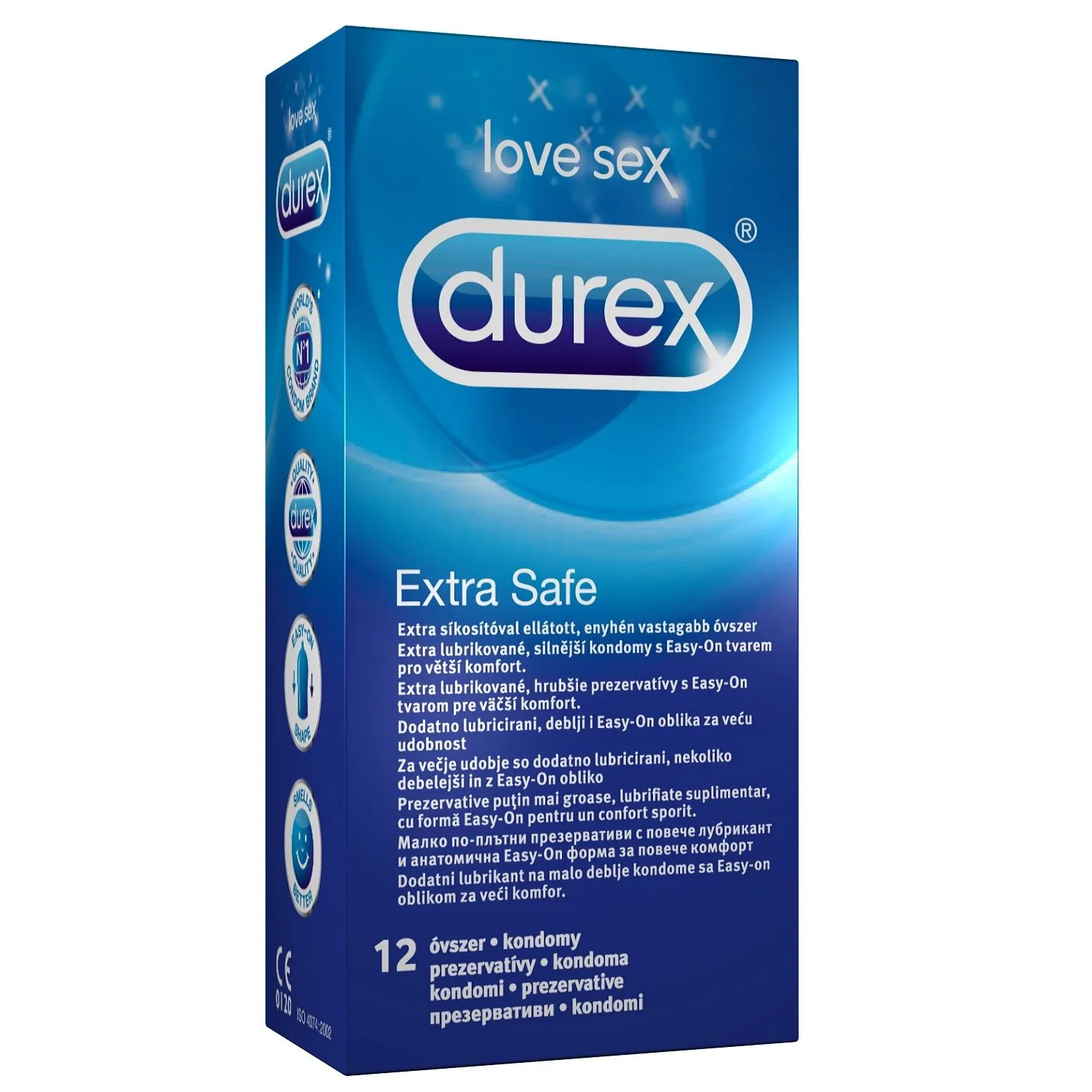 Prezervative Extra Safe, 12 bucati, Durex