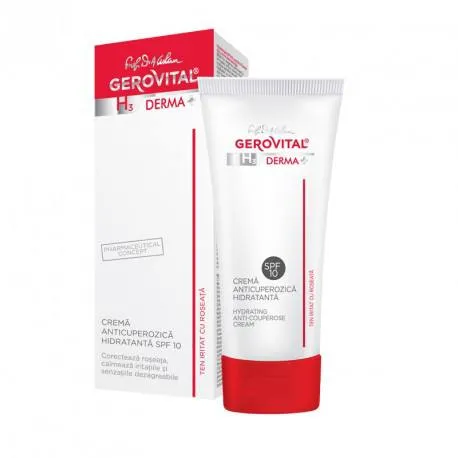 Gerovital H3 Derma+ Crema anticuperozica hidratanta SPF10, 50ml