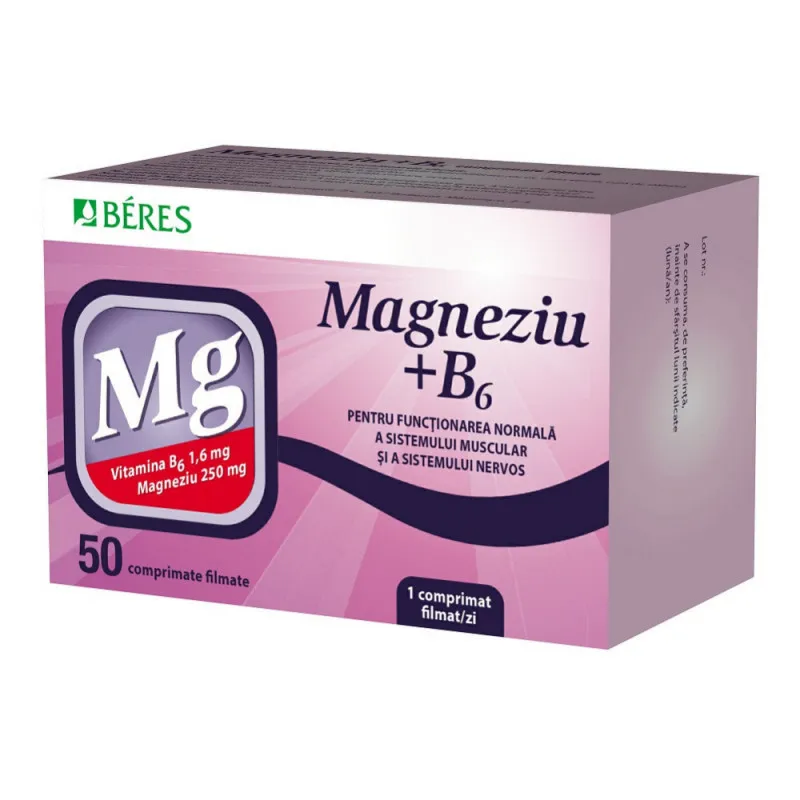 BERES MAGNESIUM + B6 50 COMPRIMATE FILMATE