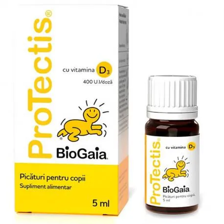 ProTectis BioGaia cu Vitamina D3 picaturi pentru copii, 5 ml