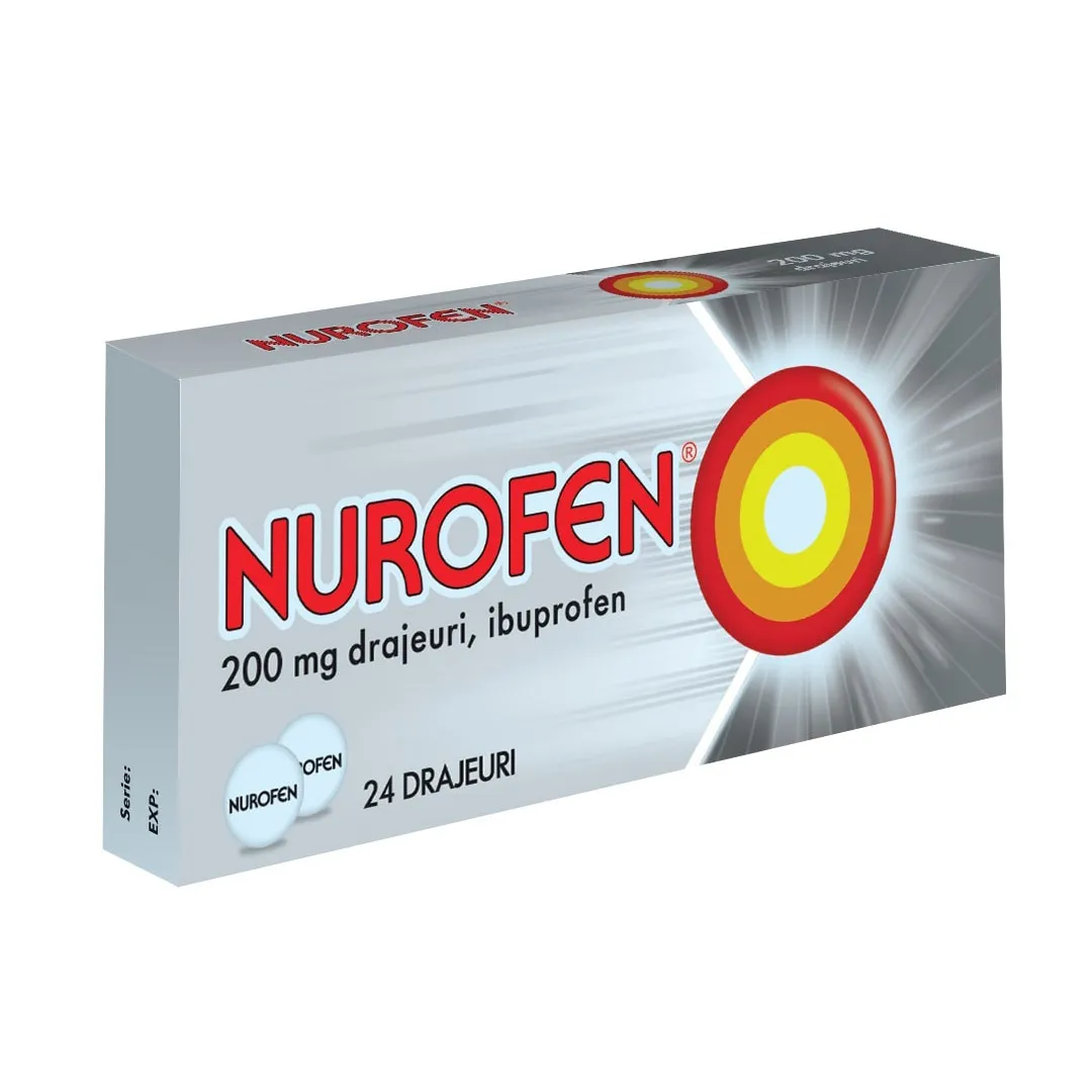 Nurofen 200mg, 24 drajeuri, Reckitt Benkiser Healthcare