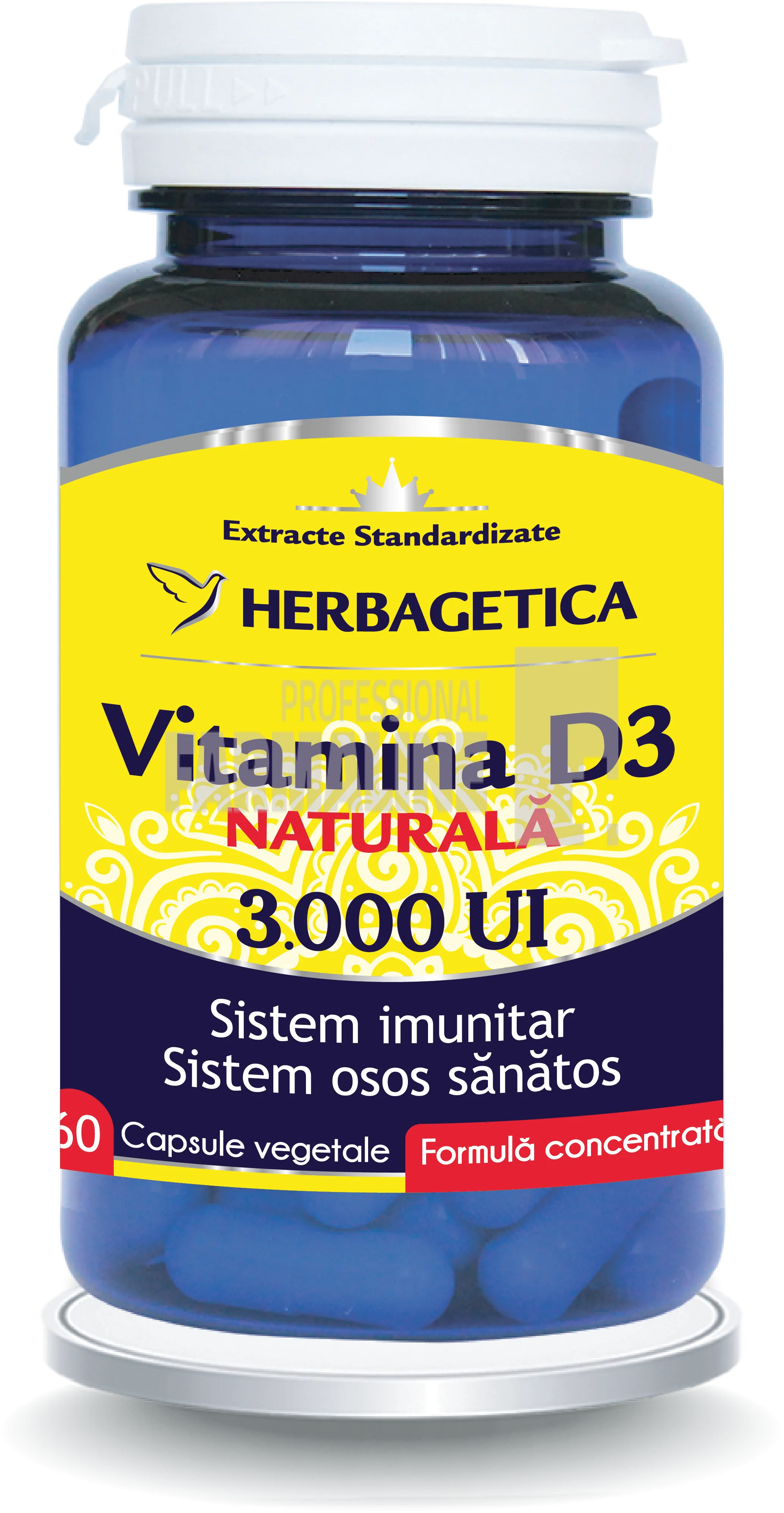 Vitamina D3 Naturala 3000 UI 60 capsule