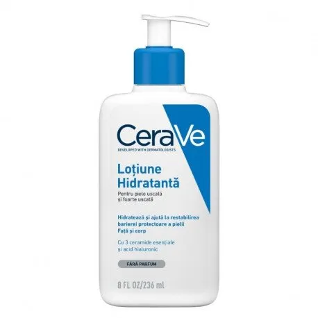 CeraVe Lotiune hidratanta fata si corp, piele uscata si foarte uscata, 236 ml