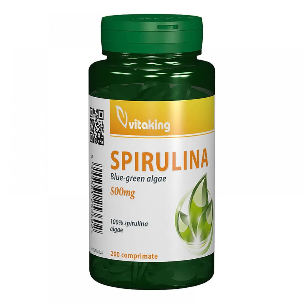 Spirulina 500 mg (200 comprimate), Vitaking