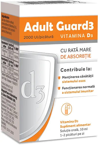 Adult Guard3 2000UI Vitamina D3 x 10 ml