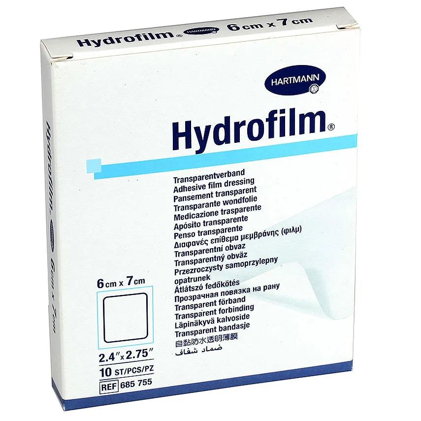 HARTMANN HYDROFILM PLASTURE STERIL TRANSPARENT AUTOADEZIV 6X7CM X 10BUC