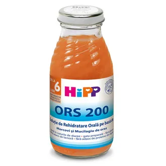 Hipp ORS 200 Bautura de rehidratare cu Morcovi si Mucilagiu de Orez 200 ml