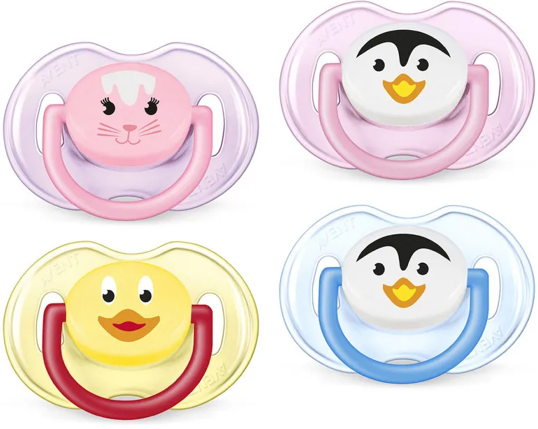 AVENT Suzete Soft Silicone, 0-6 luni, SCF182/23, 2 bucati (baieti/fete)