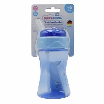 Pahar cu pai 34120 6 luni+, 1 bucata, Baby Nova