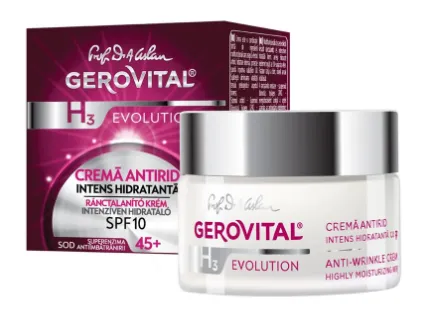 Cremă Antirid Intens Hidratantă SPF 10 H3 Evolution, 50 ml, Gerovital 223