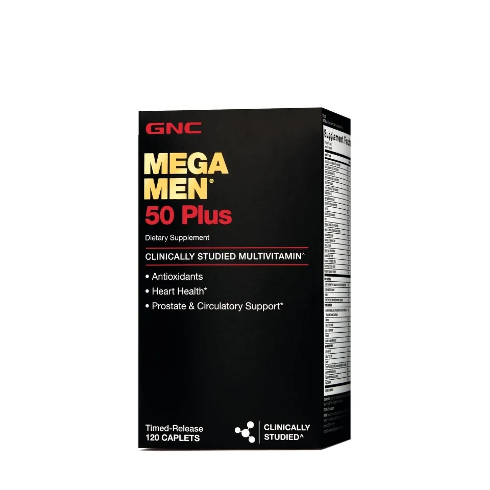 GNC MEGA MEN 50+ MULTIVITAMINE PENTRU BARBATI 50 PLUS 120 TABLETE