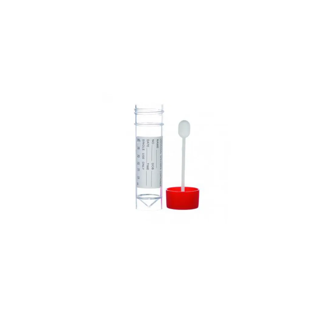 Recipient coprocultura cu spatula, 30 ml, Minut