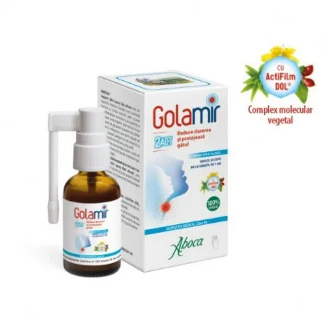 ABOCA Golamir 2ACT spray adulit si copii fara alcool, 30ml