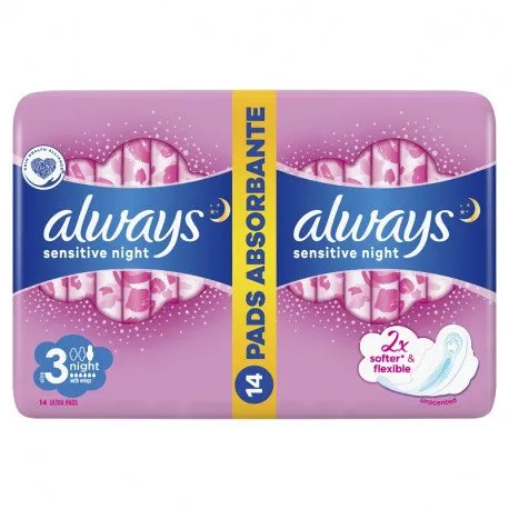 ALWAYS Duo pack Ultra Night Sensitive, 14 bucati