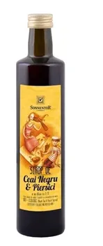 Sirop Ice Tea-Ceai negru si piersici fara zahar x 500ml (Sonnentor)