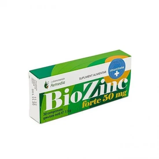 BIOZINC FORTE 50 MG X 100 COMPRIMATE REMEDIA