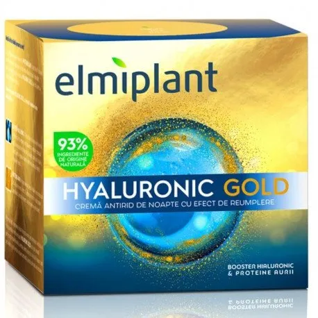 ELMIPLANT Hyaluronic GOLD Crema de noapte, 50ml