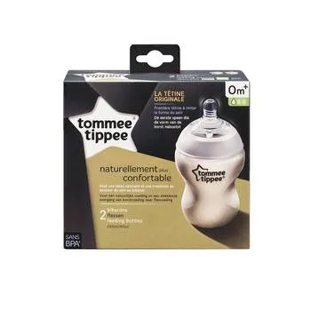 Set 2 biberoane PP tetina silicon Closer to Nature, 2 x 260ml, Tommee Tippee