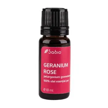 Ulei esential geranium rose (pelargonium graveolens oil), 10ml, Sabio
