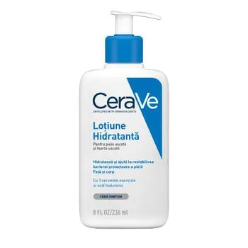 Lotiune hidratanta de fata si corp pentru piele uscata si foarte uscata, 236ml, CeraVe