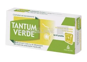 Tantum verde cu aroma de lamaie 3 mg 20 dropsuri