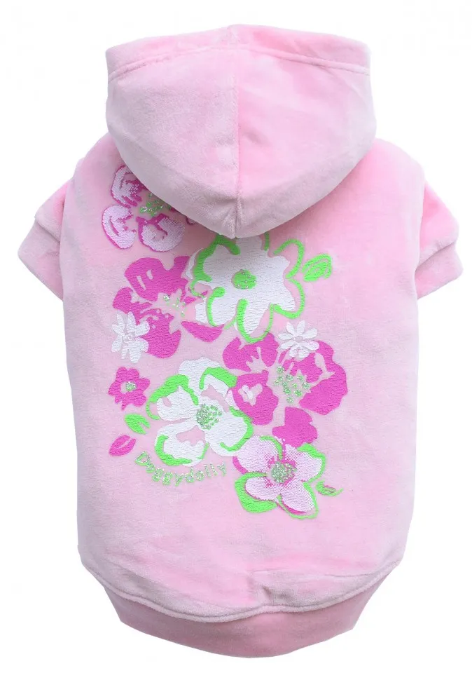 Hanorac fleece cu gluga - roz - Doggydolly - XL