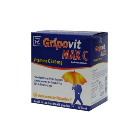 Gripovit Max C, 10 plicuri, Zdrovit